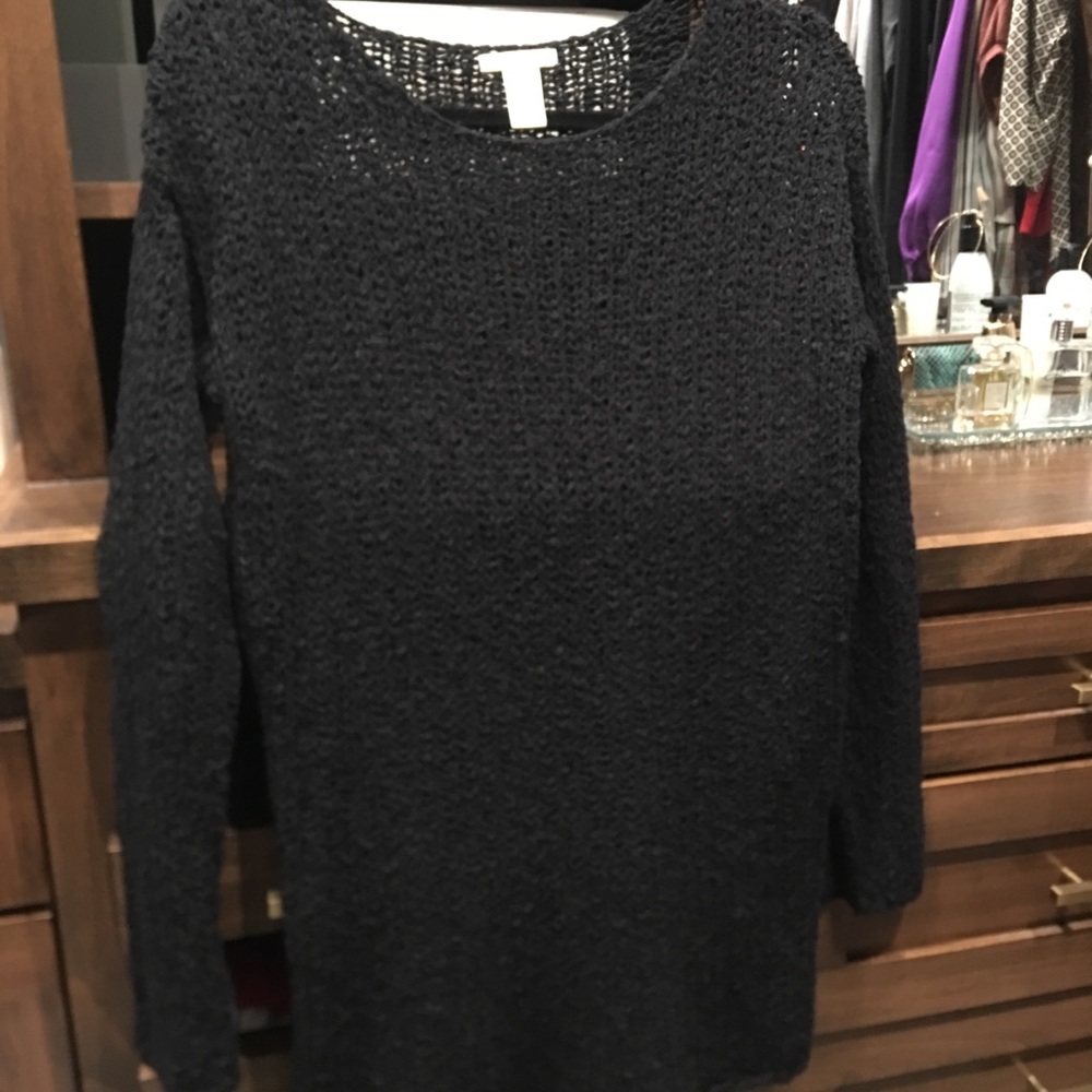 Long black lightweight sweater